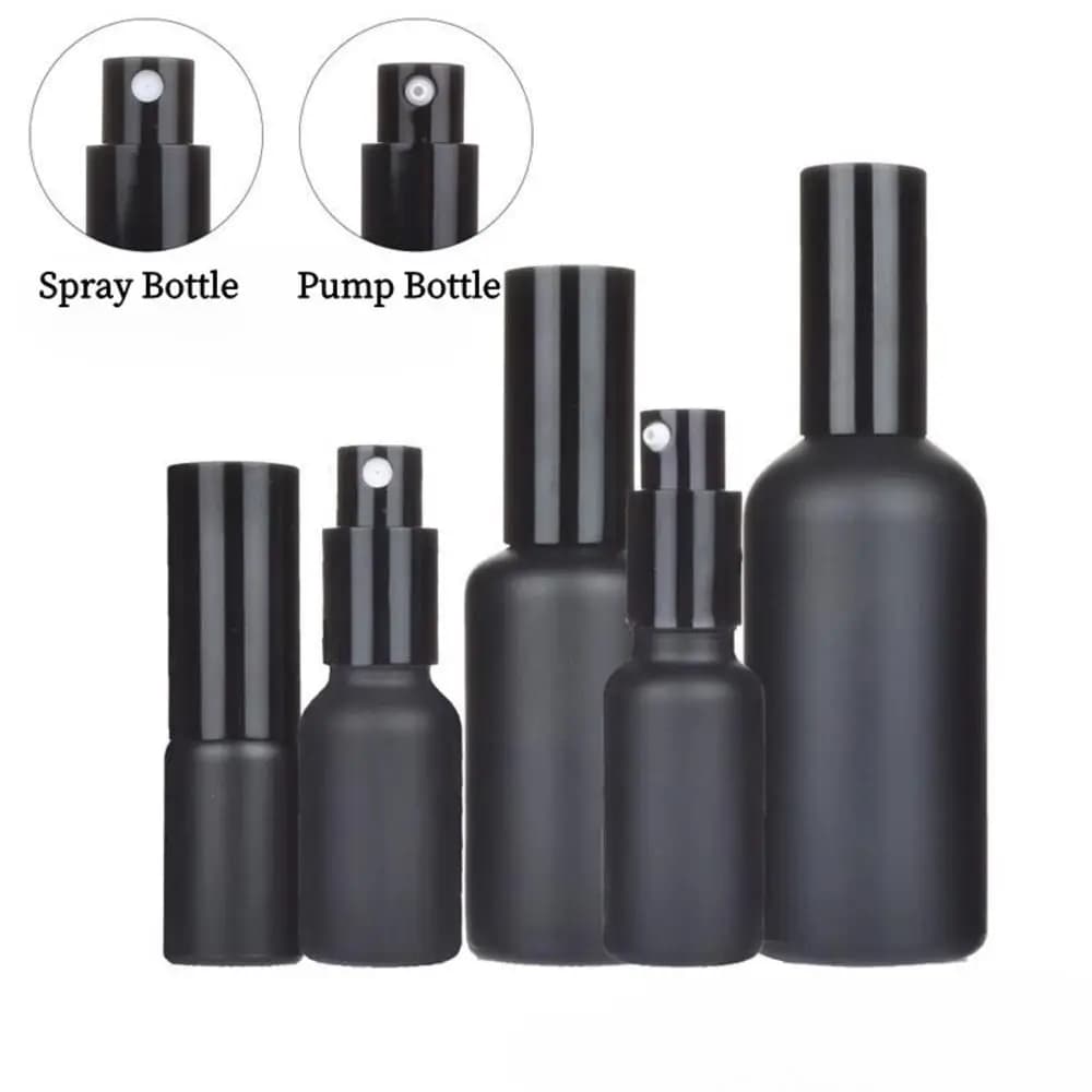 Flacone Spray 5ml-100ml vetro nero profumo vuoto atomizzatore a nebbia Fine flaconi riutilizzabili flacone flacone per pompa cosmetica per olio essenziale