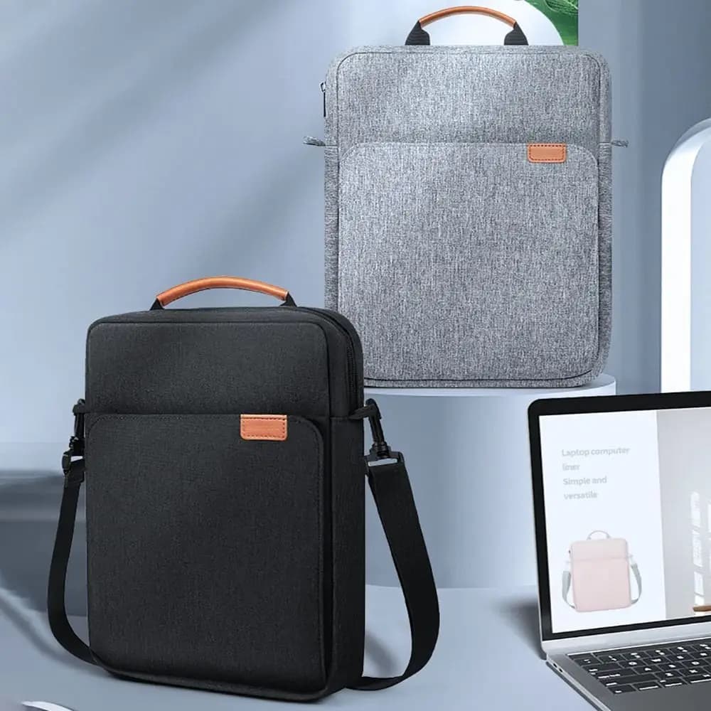 Custodia per tablet da 9/11/13,3 pollici con tracolla a scomparsa, custodia universale per laptop, borsa a tracolla antiurto resistente all'usura