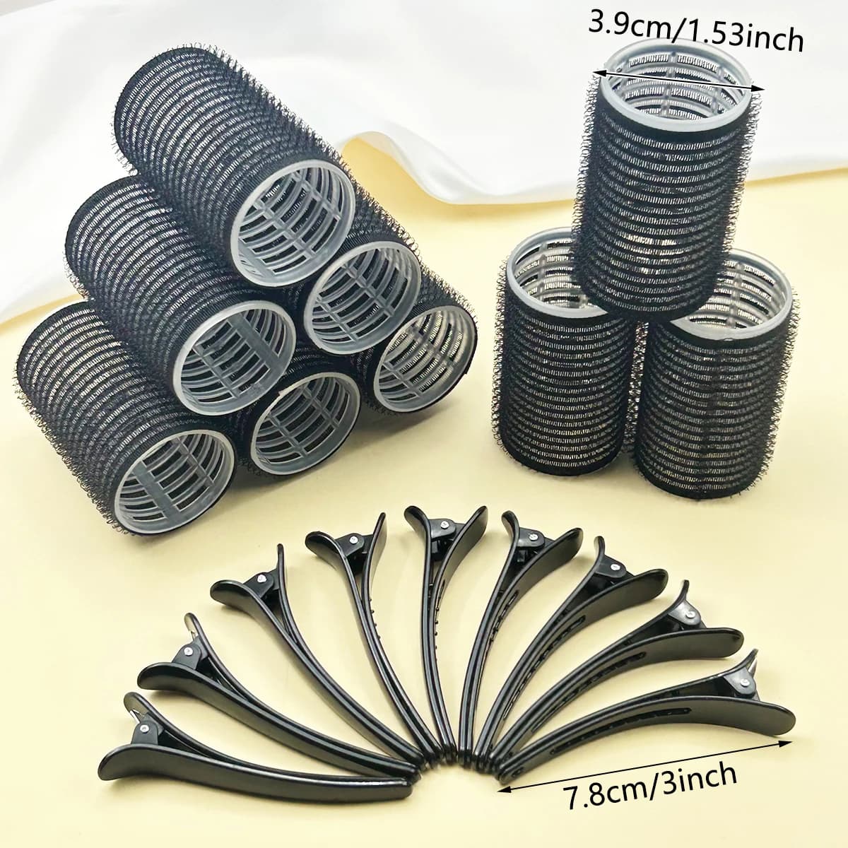 Set di 18 Ferri Arricciacapelli Manuali per Donne, per Onde Perfette, Strumenti per lo Styling dei Capelli Fai-da-Te, Adatti per Capelli Fini, Arricciacapelli per Onde Piccole