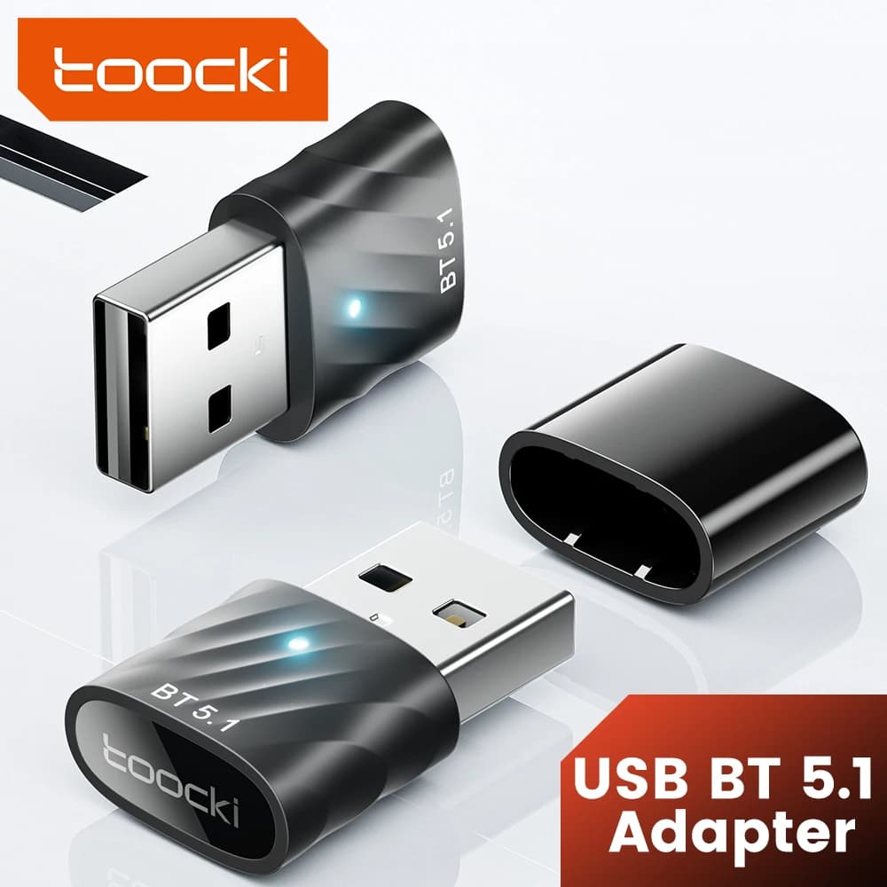Toocki adattatore Bluetooth USB Bluetooth 5.1 ricevitore Wireless BT trasmettitore adattatore per altoparlante PC Mouse adattatore Audio musicale