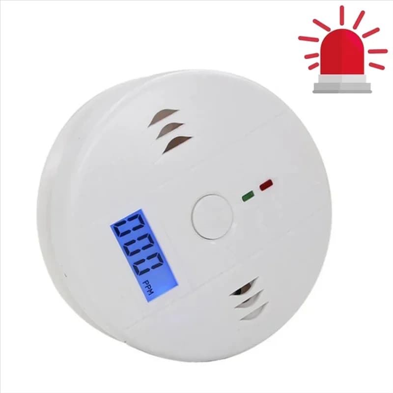 AA08-Allarme da monossido di carbonio con display LCD Avviso antincendio domestico Rilevatore di perdite di gas tossici Rilevatore di co Rilevatore di allarme