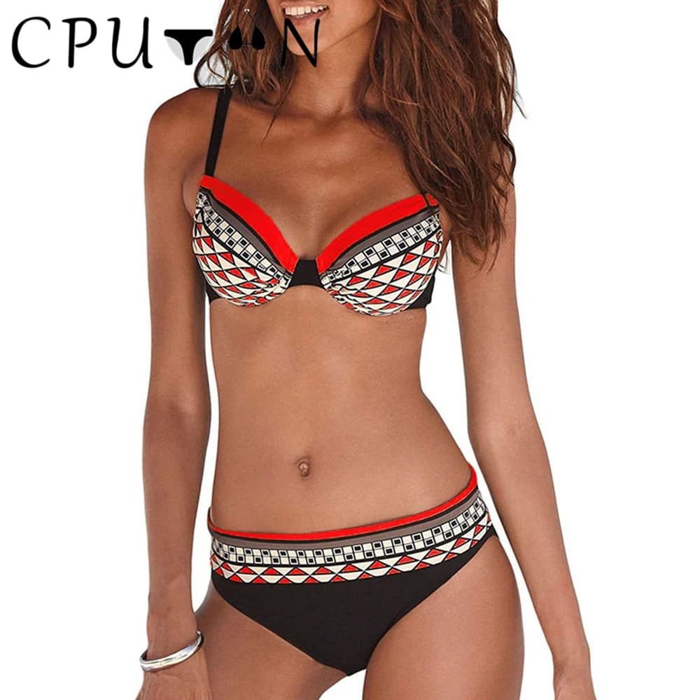 Sexy Push Up Micro Bikini 2026 Costume da bagno donna Costumi da bagno femminili Retro Stampa Bikini Set Costume da bagno brasiliano Beach Wear Biquini