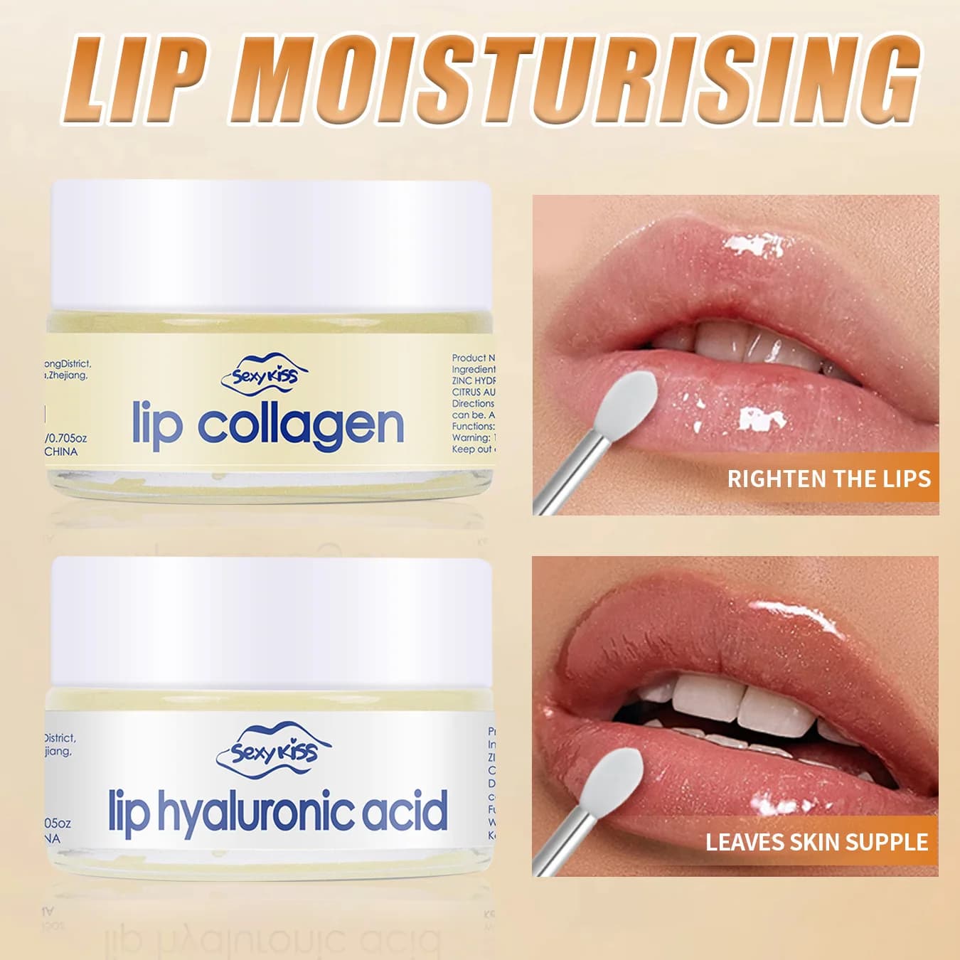 Lip mask to sleep at collagen lips 20g silicone lip brush hydration deep hydration exfoliation long-lasting smooth clearing