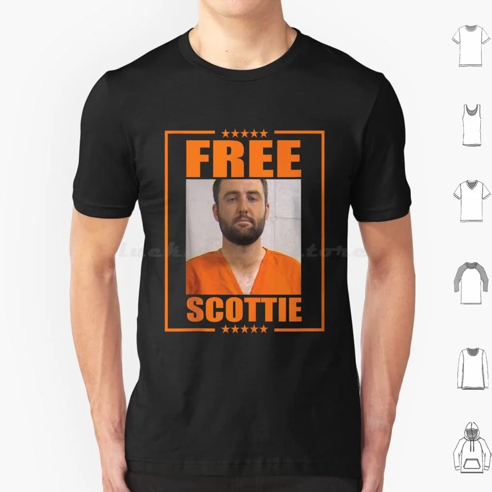 Scottie Mugshots gratuito T Shirt in cotone Uomo Donna Stampa fai da te Scottie Scottie Pga Valhalla Poliziotti della polizia Scottie Scheffler Golf