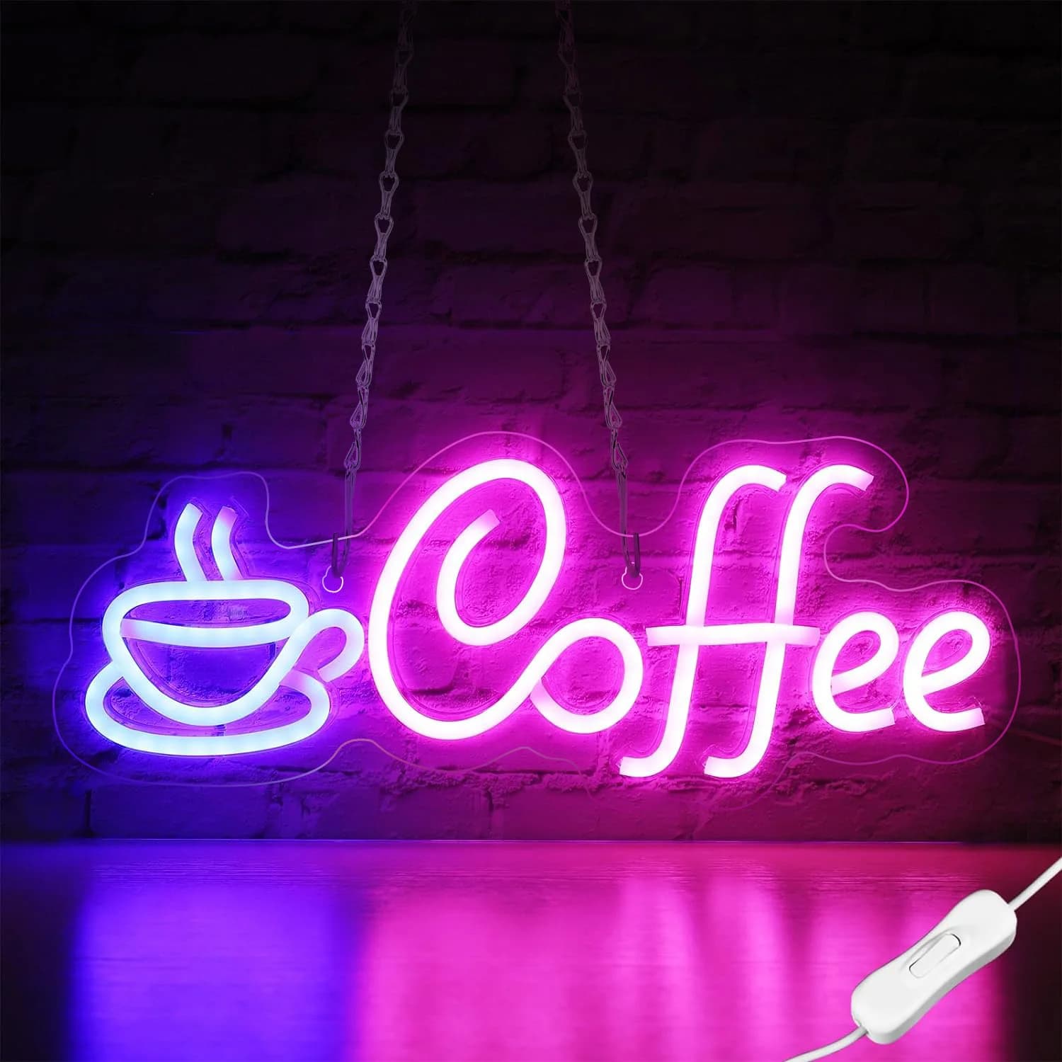Caffè Insegna al neon Luce USB/Batteria Lampade al neon a LED per Bar Caffetteria Ristorante Festa Arte Decorazione della parete Luci notturne sospese per finestre