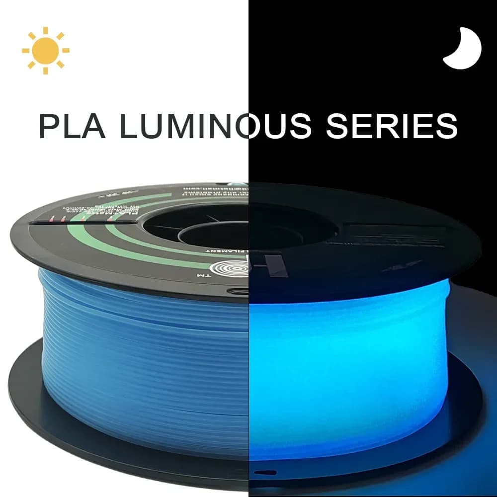 Filament PLA HP3DF that lights in the dark 1,75 mm +/- 0.02 mm 1 kg, suitable for most FDM 3D printers