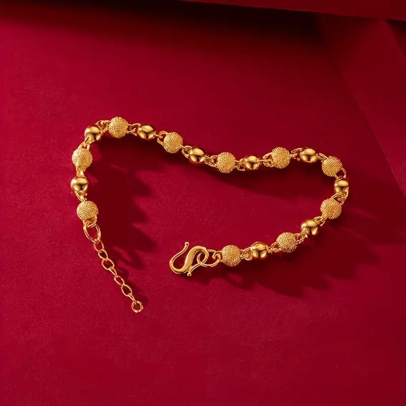 Bracciale da donna placcato oro 18 carati - Adatto per l'uso quotidiano, come regalo e per offrire alla tua migliore amica.