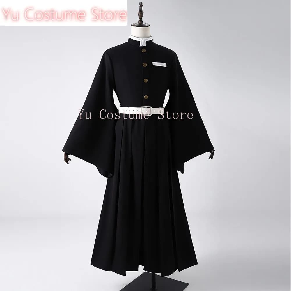 Costume Cosplay Muichiro Tokito, Kimono con Ricamo Hashira della Nebbia, Outfit Anime per Uomo