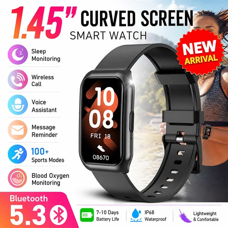 1.45 HD touch screen smart watch Bluetooth call 5ATM waterproof remote control sleep monitor outdoor sports smartwatch for Phone