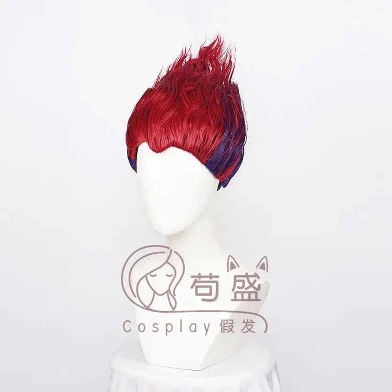 DY20NEW HUNTER×HUNTER Action Figure Portachiavi Rosso Misto Colore Viola Hisoka Film TV Parrucca Cosplay Calore Fibra Sintetica Capelli + Parrucca