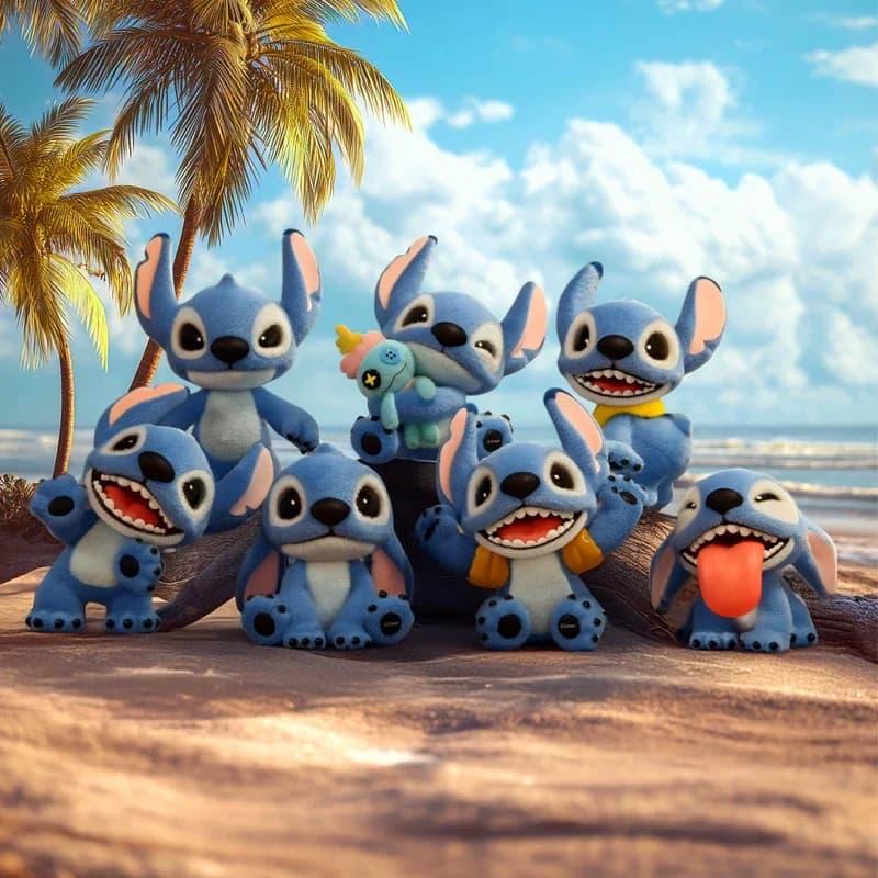 Available - Original Stitch: Long Fluffy Adventure Series Plush - Blind Box for Desktop Decoration - Christmas Gift