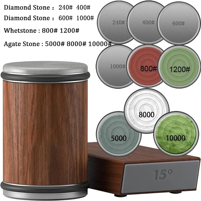 Magnetic Rolling Knives for Stone Sharpening Straight Roller Knives with Kitchen Accessories for Hot Industrial Diamond Chef