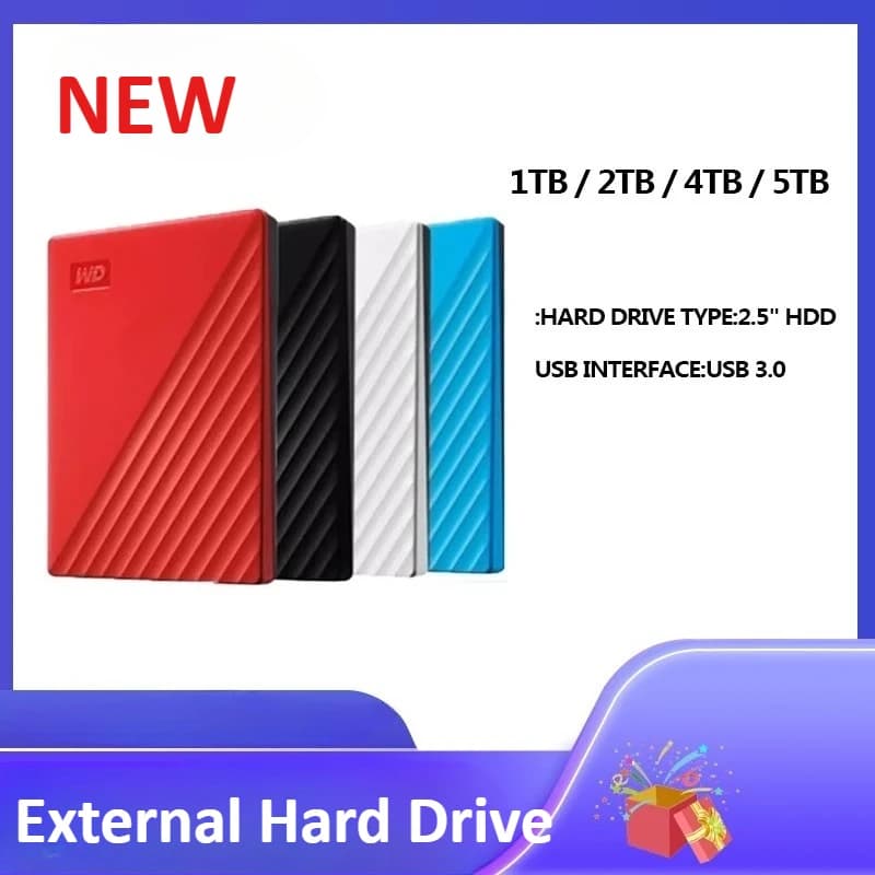New For Western Digital 2TB 1TB Elements External Hard Drive USB 3.0 2.5" Portable External HDD Hard Disk For Desktop PC Laptop