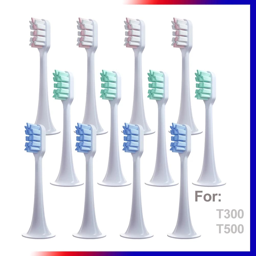 8 pcs Replacement heads for toothbrush for Xiaomi T300 T500 Sonic Electric Toothbrush Norma Mijia Ugelli with dust cover Vacuum packing