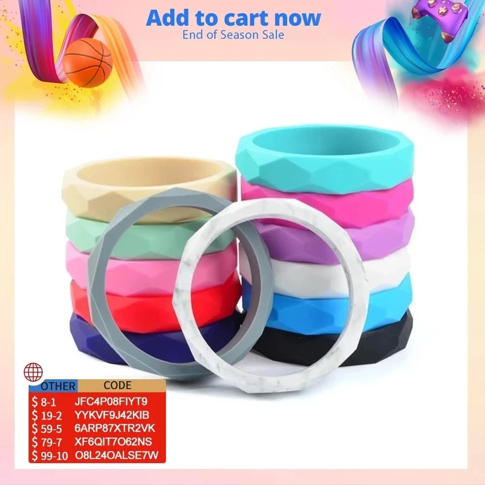 Alto 1 pz braccialetto dentizione Silicone bambino braccialetto massaggiagengive polsino Aldut formato moda masticare giocattolo perline in Silicone gioielli infermieristica