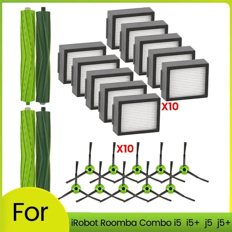 HOT-24PCS Parti di ricambio per Irobot Roomba Combo I5, I5+, J5, J5+ Parti per aspirapolvere robot, spazzole laterali, filtri