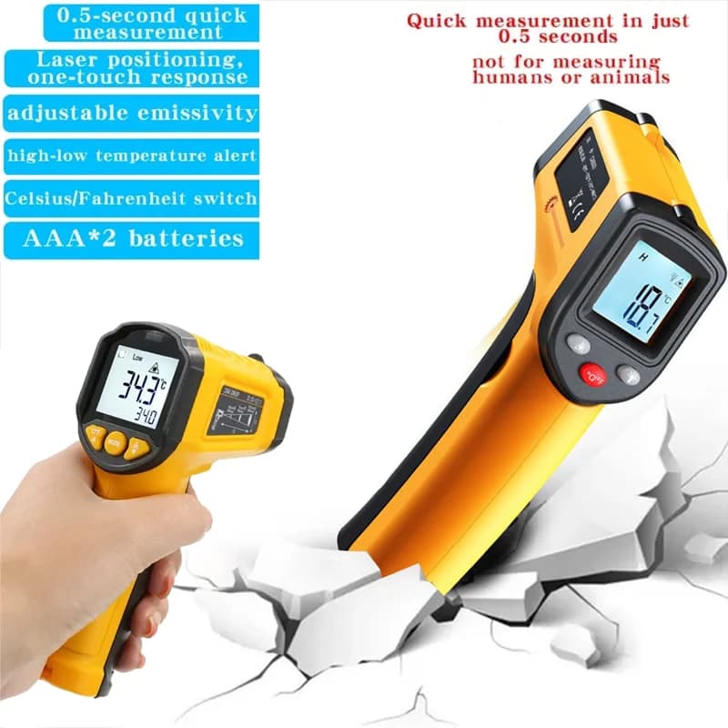 Contactless infrared thermometer TS380, Industrial Electronic Temperature Meter High Precision TS600