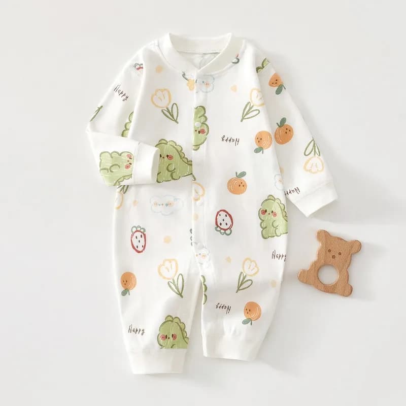 Abbigliamento per Neonati, Pigiami Primaverili e Autunnali, Tutine in Puro Cotone per Bambini e Bambine, Pagliaccetti per Neonati e Bambini Piccoli