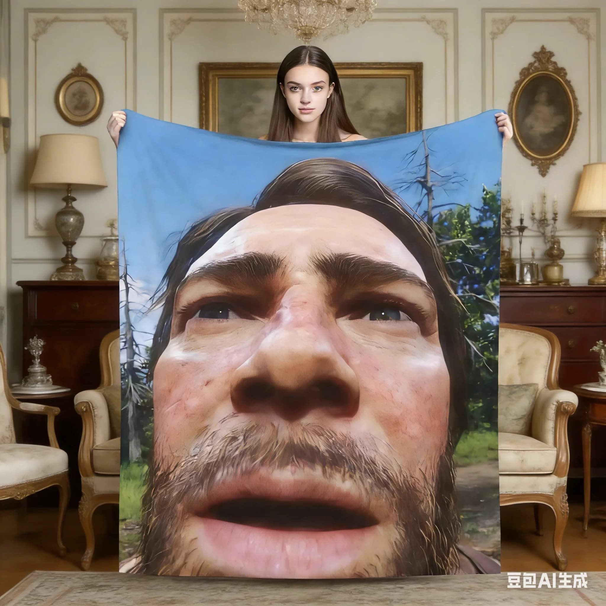 Coperta in pile con faccina meme divertente - Morbido plaid con stampa umoristica virale per divano e letto, regalo scherzoso e divertente per amici
