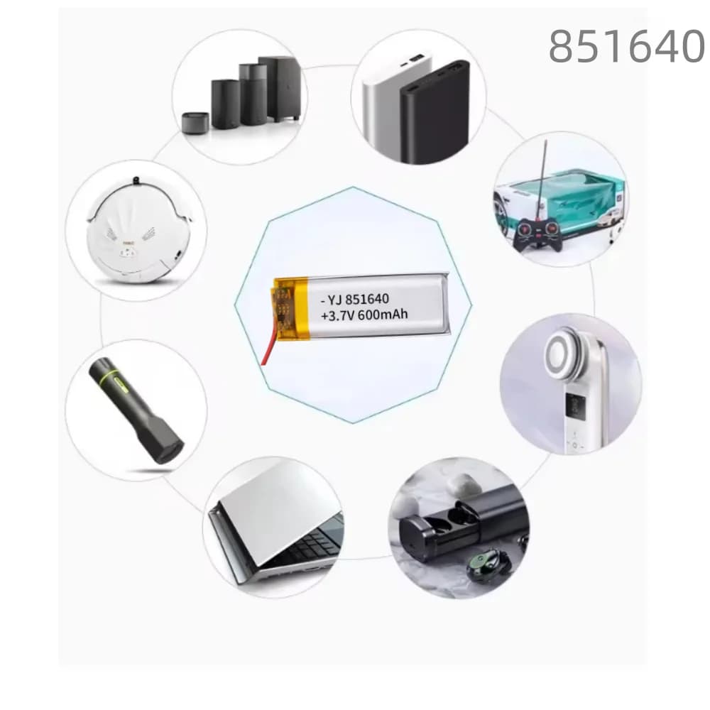 851640 Batteria ricaricabile ai polimeri di litio da 600 mAh per braccialetto intelligente Recoente vocale, selfie stick, spray, ecc.