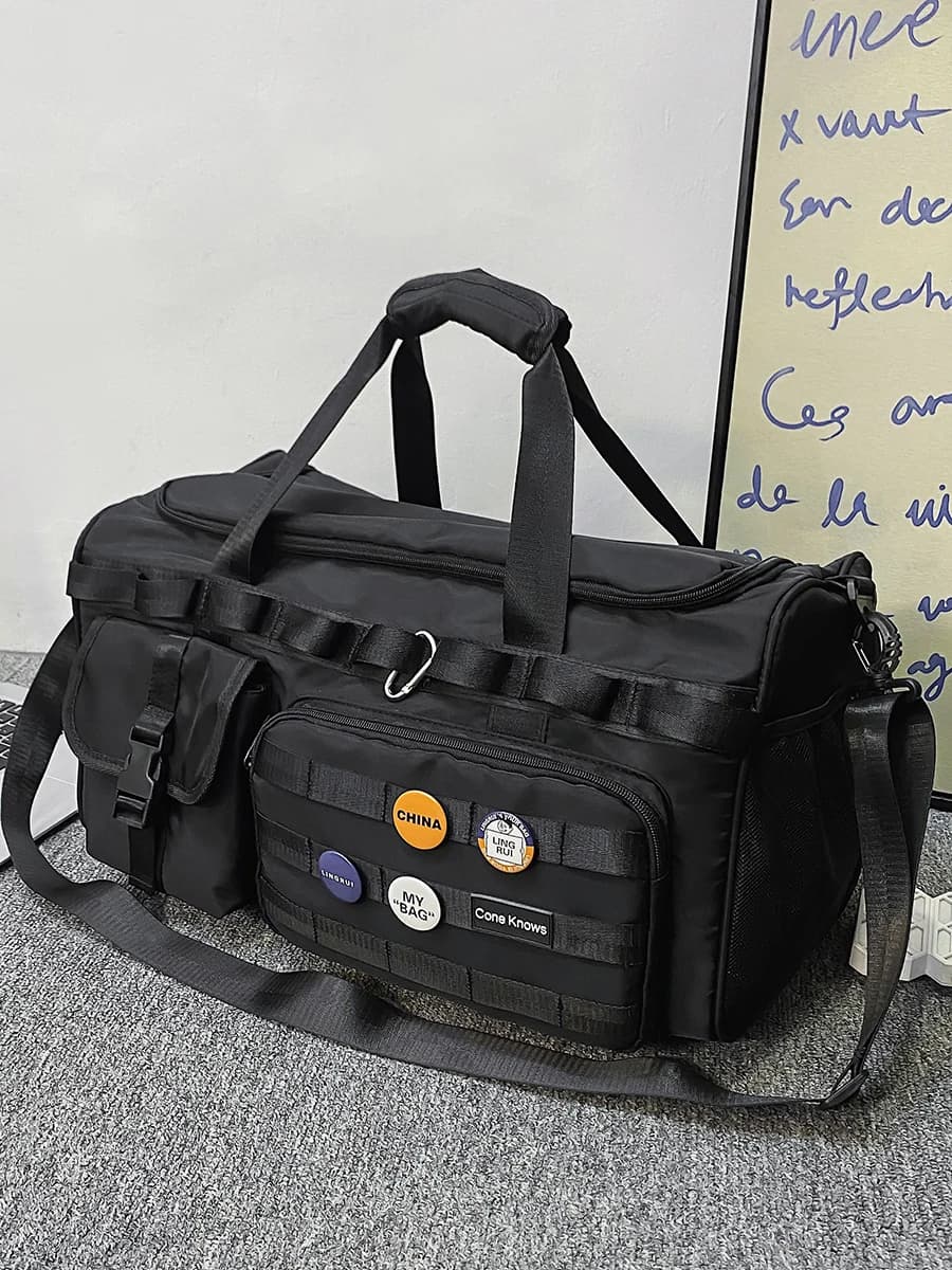 Large Capacity Short Trip Men's Hand Luggage Outdoor Storage Bag Wet And Dry Separation Sports Fitness Bag Nylon Material