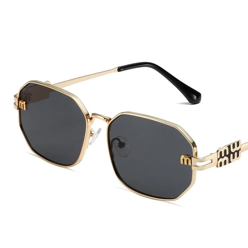 High Quality Rectangle Sunglasses Fashion Brand Designer Vintage Glasses Metal Frame Eyewear UV400 Gafas De Sol Mujer