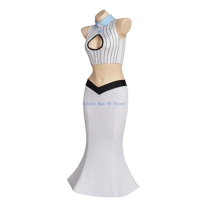 ♥ Nuovo Costume Cosplay Orihime Inoue 2025, T-Shirt Bianca Sexy e Gonna, per Halloween e Carnevale # 1 # W ★ Casa dell'Orso