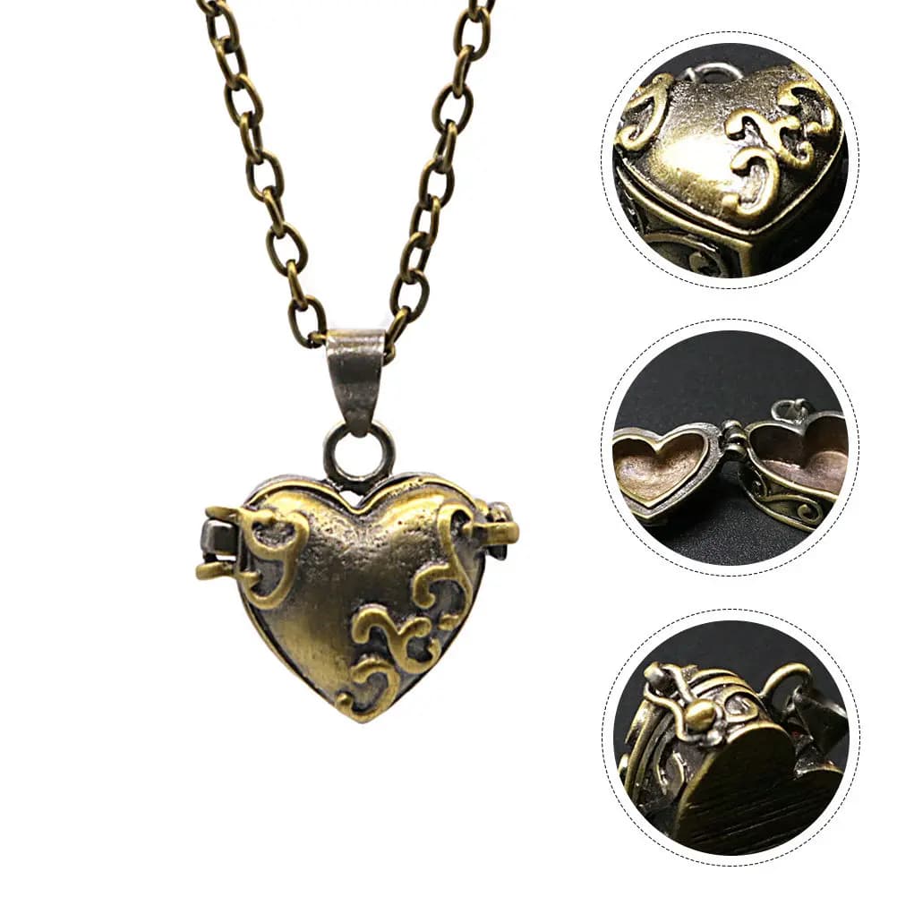 Collana con ciondolo a cuore in rame, urna commemorativa per ceneri di animali domestici o familiari, non deformabile, non sbiadisce, piccola urna commemorativa.