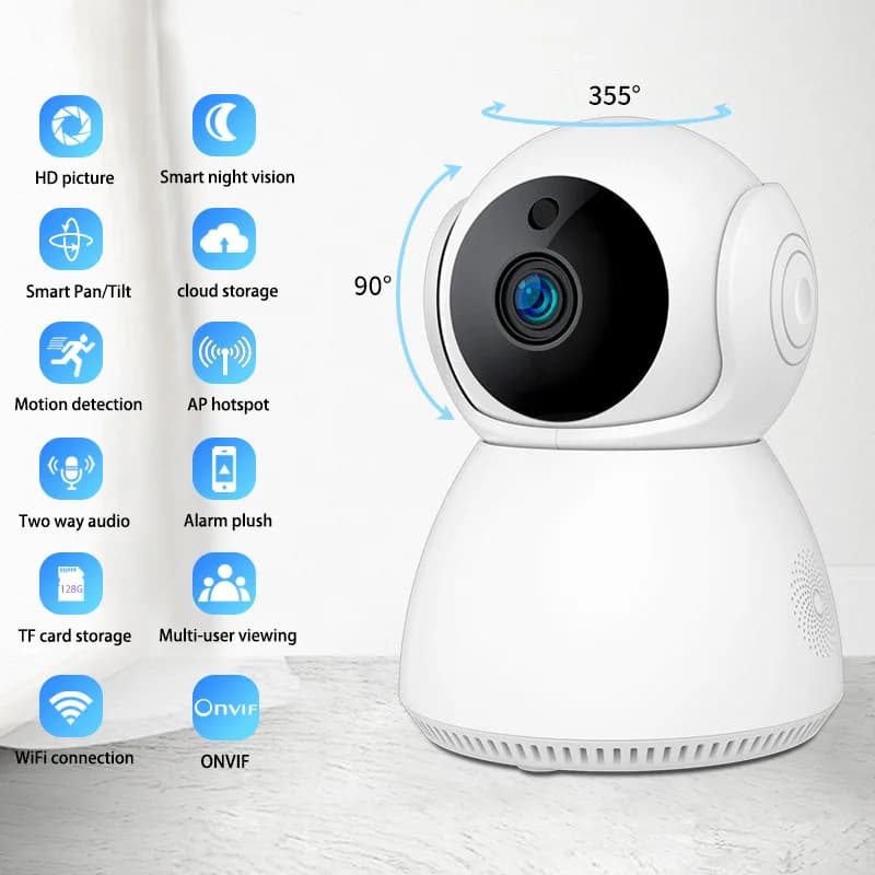 2MP 1080P YiLot APP PTZ IP Dome Camera AI Rilevazione umanoide Sicurezza domestica CCTV Interfono Baby Monitor