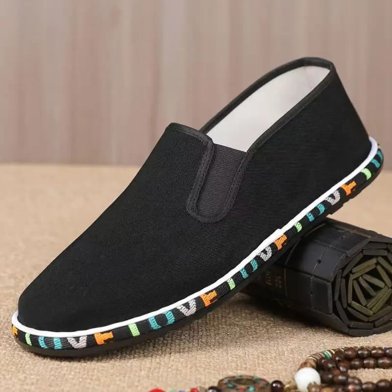 Scarpe da uomo in tessuto con suola Melaleuca fatte a mano, leggere, traspiranti, antiscivolo, scarpe da lavoro, primavera autunno, nuove scarpe per anziani