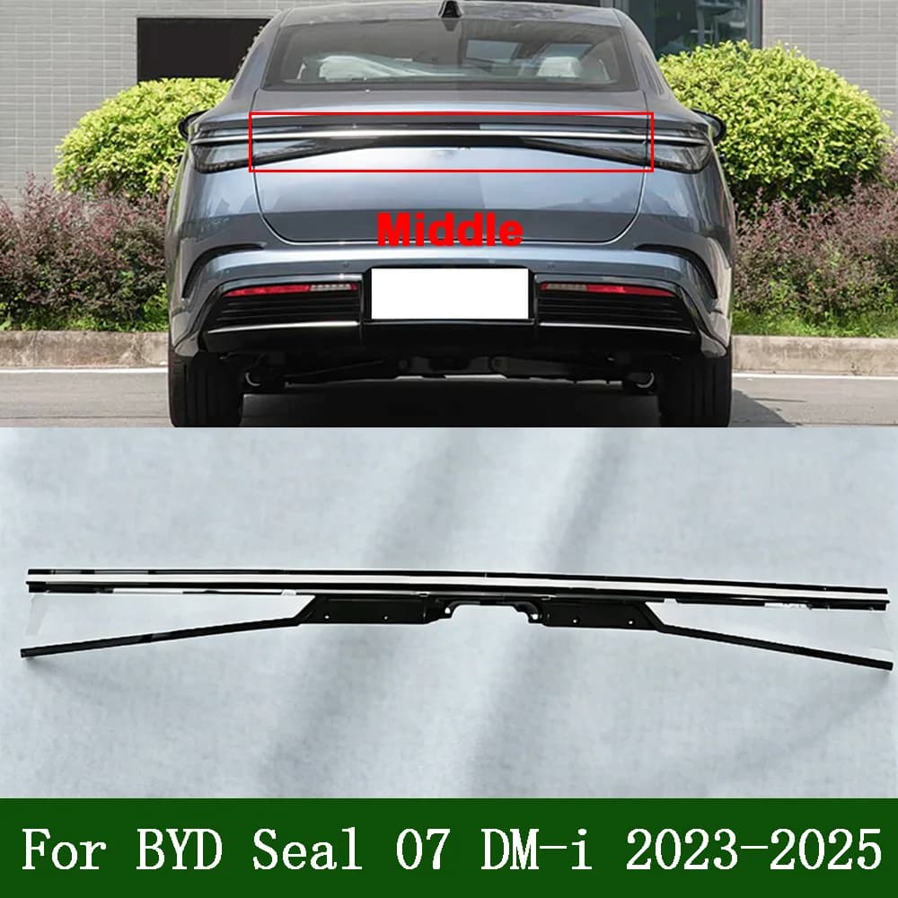 Through Vehicle Accessories Replacement For BYD 2023 2024 2025 Seal 07 DM-i Car Lights Shell Rear Fog Lights Car Taillight Cover