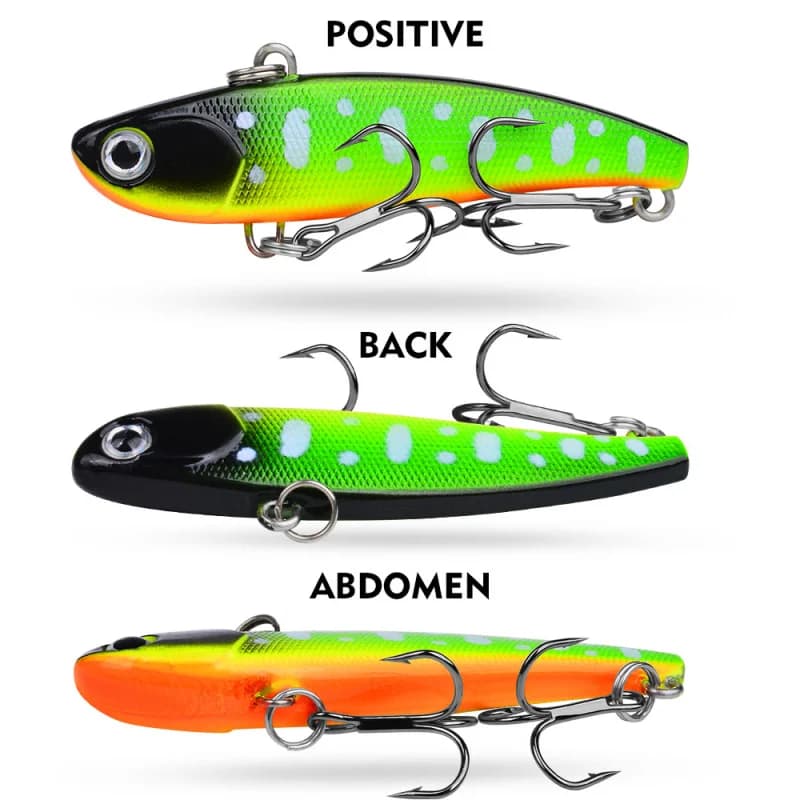 Esca da Pesca Bionica PencilVIB 6cm 11g in Plastica ABS con Tre Ami per la Pesca