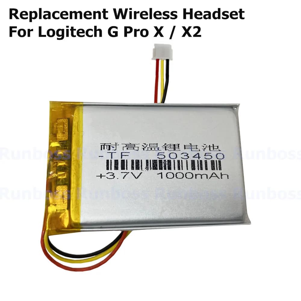 Logitech G Pro X1 X2 1000mAh Wireless Headphone Replacement Battery