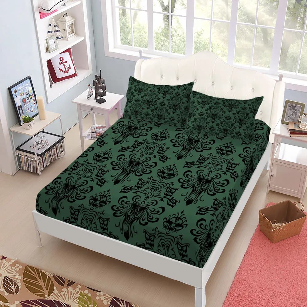 Set di Lenzuola con Angoli Horror per Case Infestate, per Letto Singolo, Matrimoniale e Queen Size