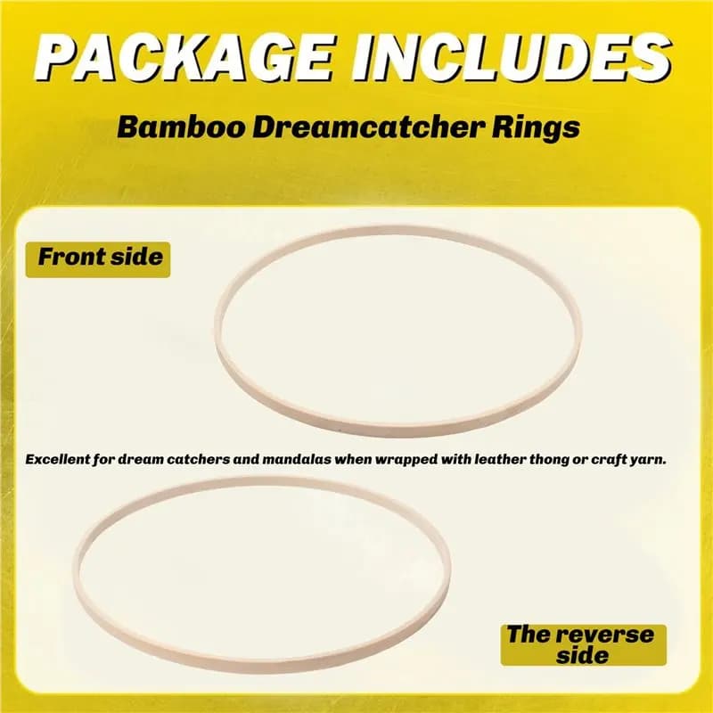 A34R 10Pcs Wooden Bamboo Dreamcatcher Rings Hoops Round Hoops Macrame Rings For Dream Catcher DIY Craft 27Cm