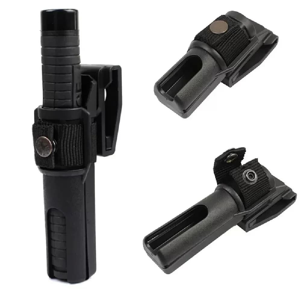 Custodia universale per bastone Fondina con rotazione di 360 gradi Supporto per bastone telescopico per autodifesa Kit di attrezzi EDC per esterni Marsupio