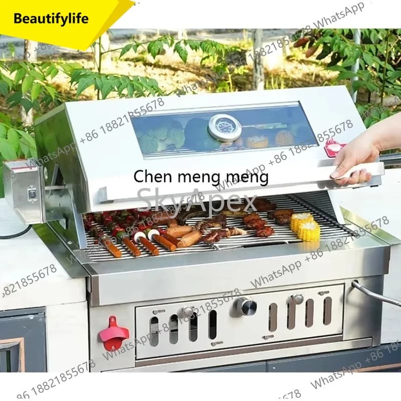 A55 New Arrival Professional Stainless Steel Built-In BBQ Charcoal Grill Non-Stick Grate AntiRust Heavy Duty for Outdoor Party P