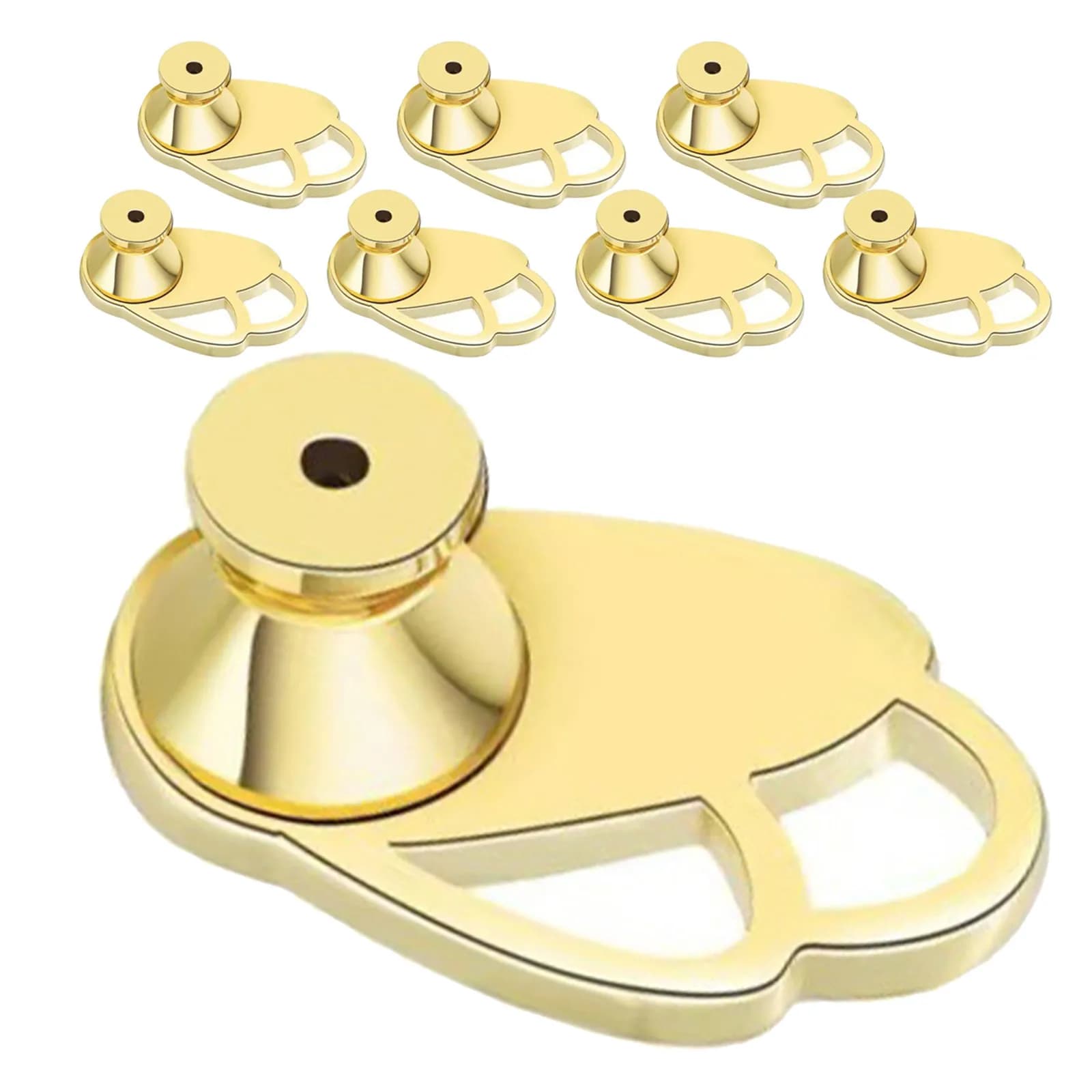 8Pcs Earring Lifters Decorative Metal Backs Locking Support Heavy Earrings Anti-Sag Ear Studs Backings Replacement