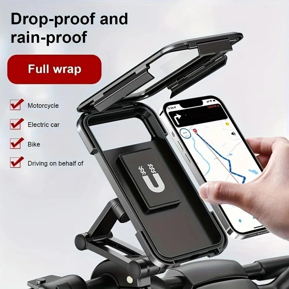 Nuovo Supporto Regolabile per Telefono da Moto e Bicicletta a 360° ° Supporto per Telefono da Bicicletta Rotante, Impermeabile e Antiurto, Retrattile