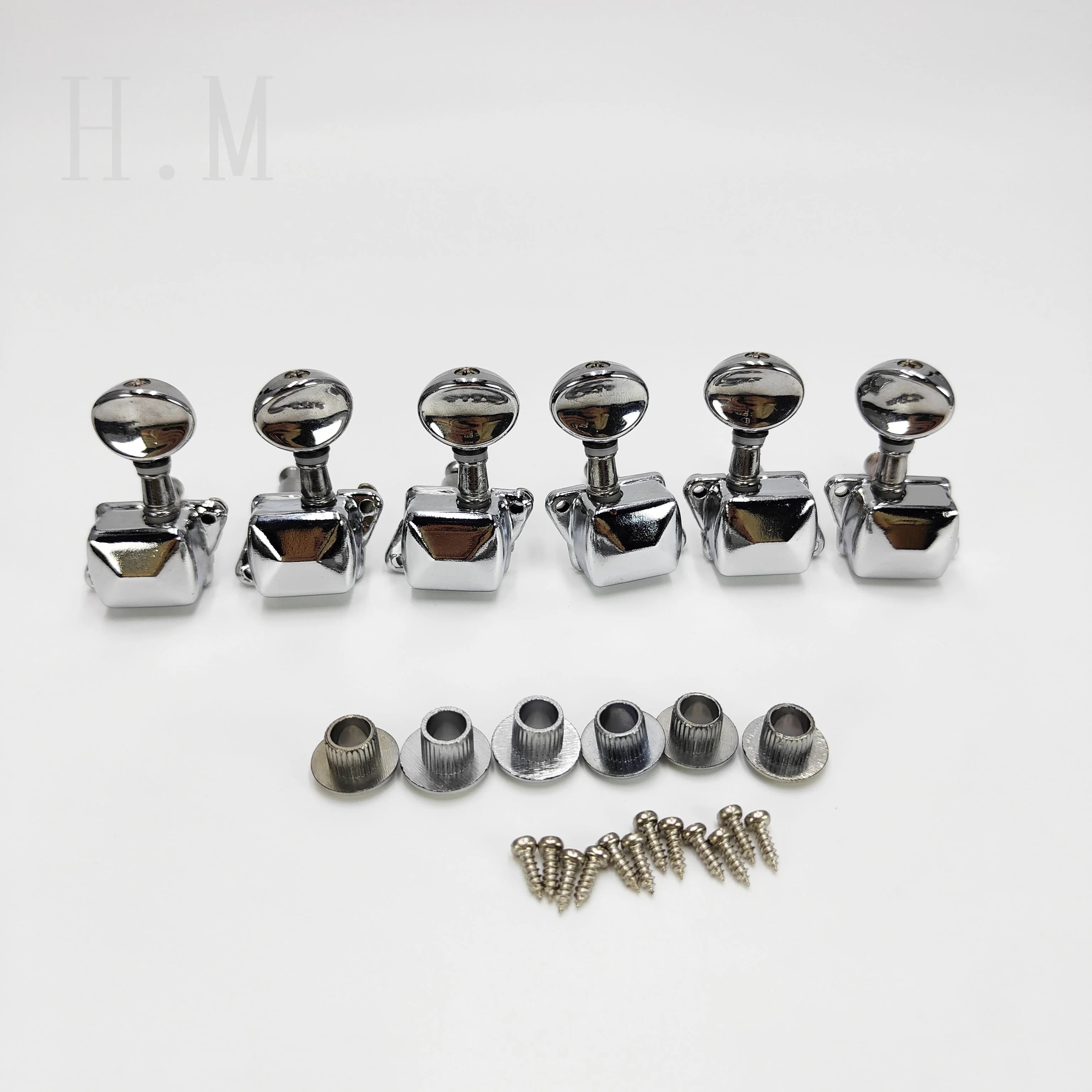 6PCS Acoustic Guitr Tuning Pegs semi-closed covered small round head Tuning Pegs Guitar accessories