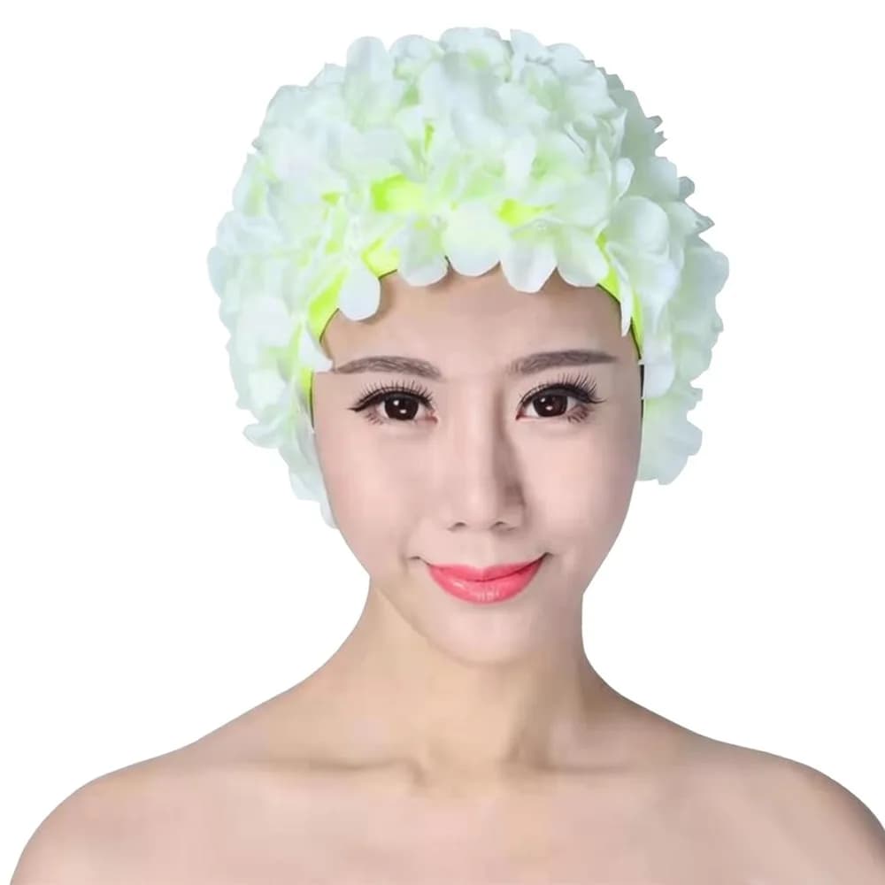 Cuffia da Nuoto 3D Floreale per il Tempo Libero, Elastica e Colorata, per Donna