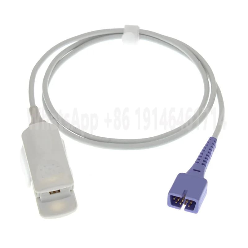 Pulse Oxygen Spo2 Sensor of N5500/DASH 2500/SOLAR 8000 Monitor,9pin 1m Oximetry Cable Adult/Child/Finger/Ear/Forehead.