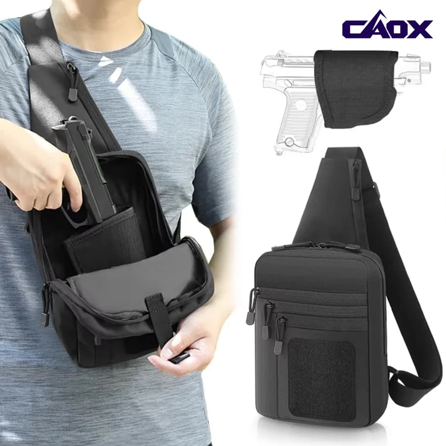 CAOX Tactical Bag for Pistola, Fondina Nascosta, Armi Transport Bag, Pistola Shoulder Bag, EDC Tool Bag