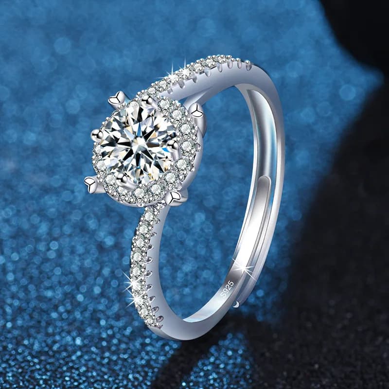 Anello in Argento 925 con Zircone 5A Classico per Donne Gioielli Raffinati in Argento Sterling per Matrimonio Fidanzamento Festa Moda Lusso