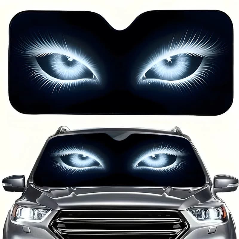 1Pcs Car Windshield Sun Shade, Playful Design, Easy Installation, For Suvs Rvs