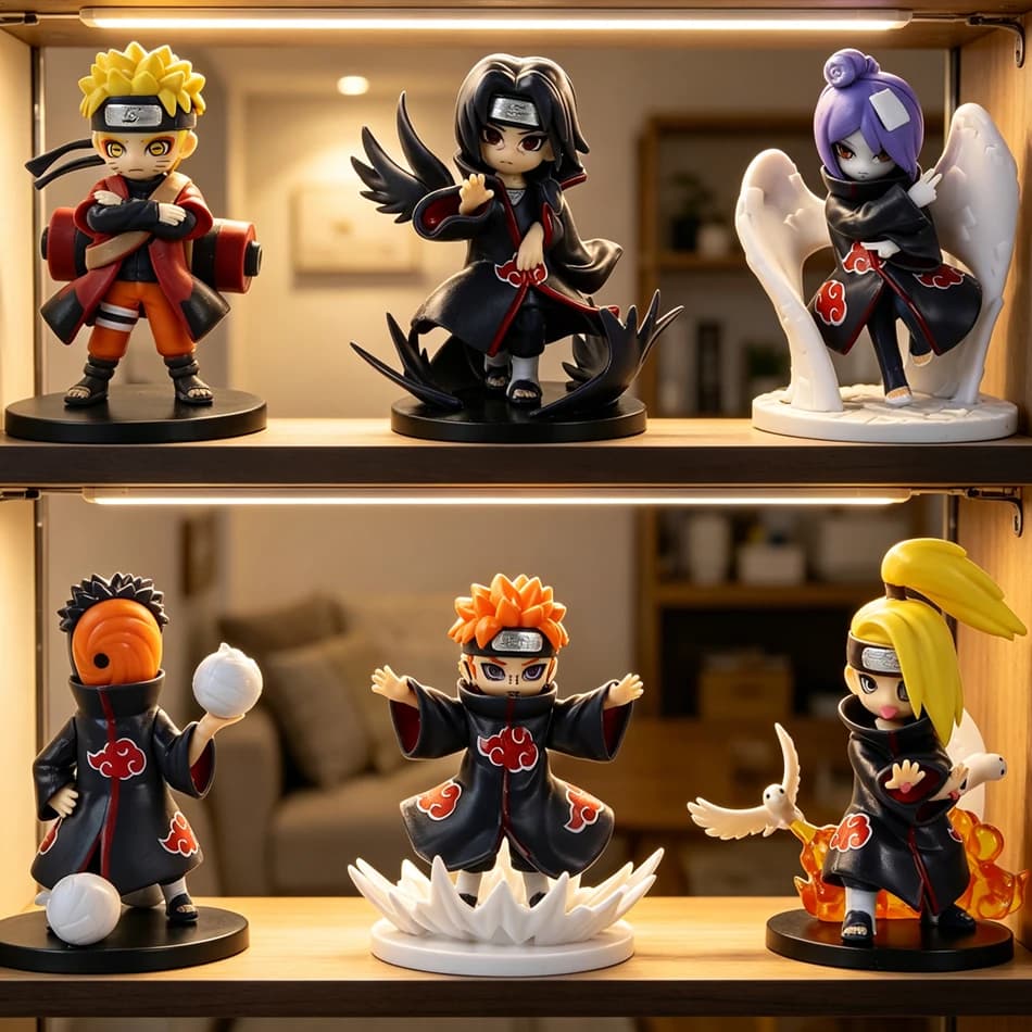 Bandai Naruto Shippuden Akatsuki Arc Series Trendy Blind Random Box Toys Mystery Box Guess Action Figure Surprise Gift