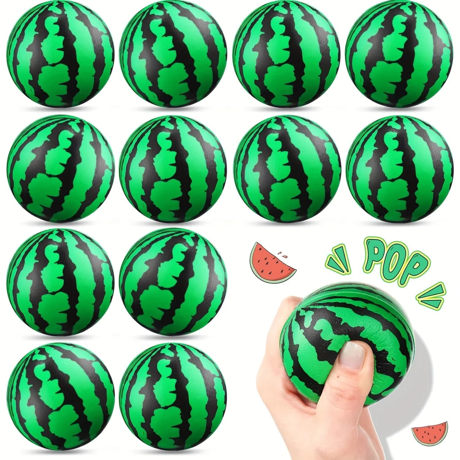 Palline antistress anguria Antistress Bomboniera Palla morbida in schiuma PU Squishy Fidget Giocattolo sensoriale di frutta per bambini e adulti