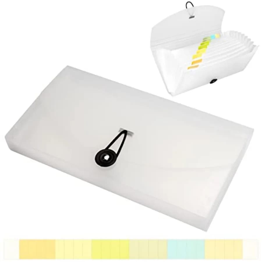 Cartella Porta Ricevute a 13 Scomparti / Organizzatore a Fisarmonica / Cartella Porta Assegni e Fatture in Plastica / Cartella Porta Documenti / Organizzatore Porta Coupon con Logo