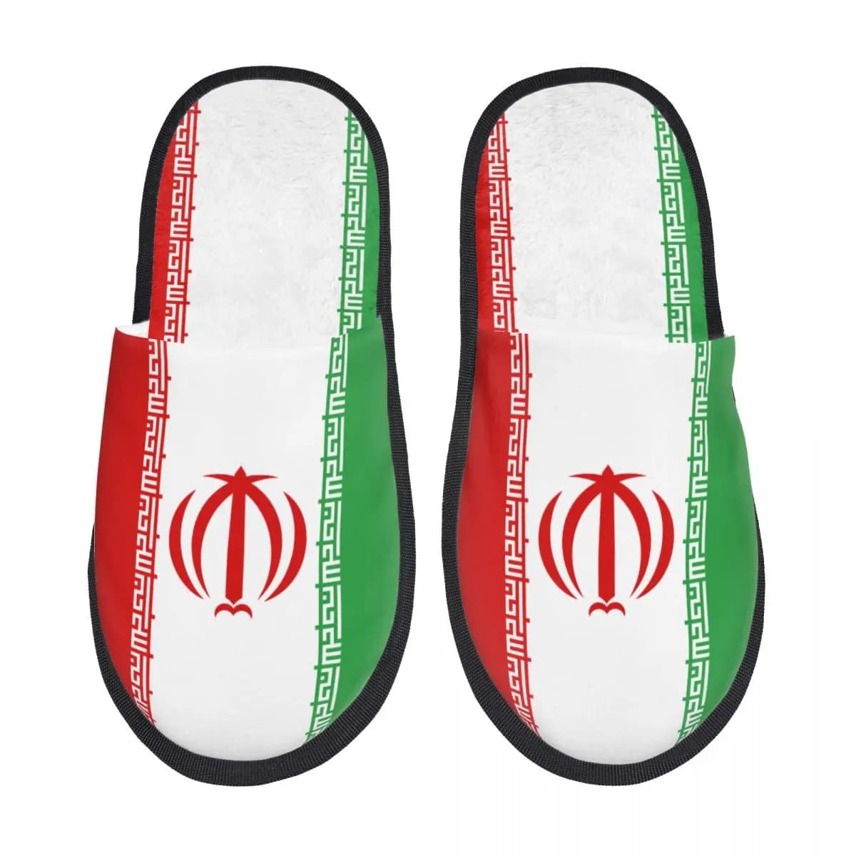 Custom Emblem Of Iran Flag Guest Slippers for Spa Women Iranian House Slipper