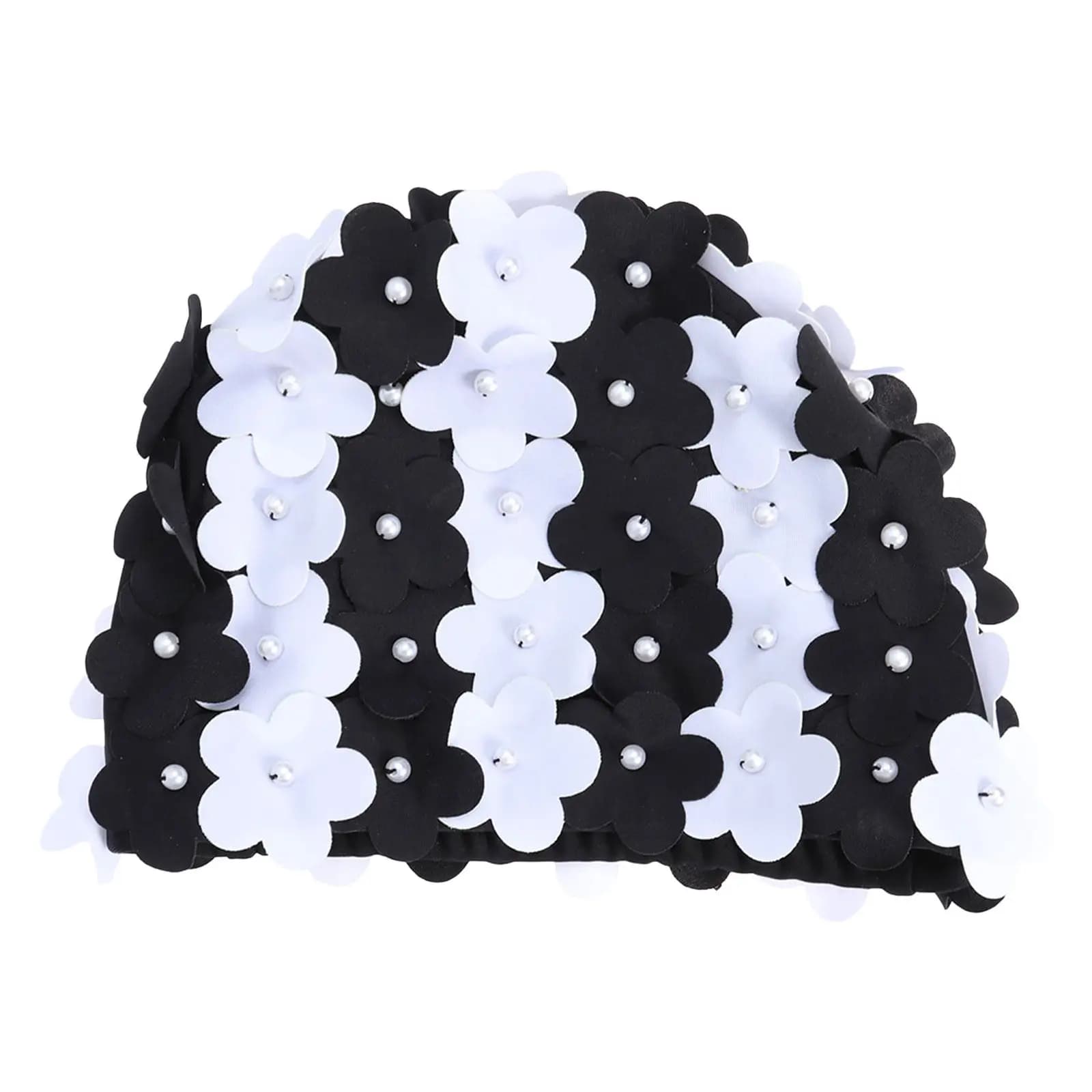 Women Swim Cap Waterproof Retro Floral Pattern Elastic Stretch Bathing Cap Long Short Hair Swim Hats for Women Flowers